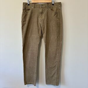 Peter Millar Superior Soft Corduroy Mens 35 Olive Golf Pant Jeans 5-Pocket